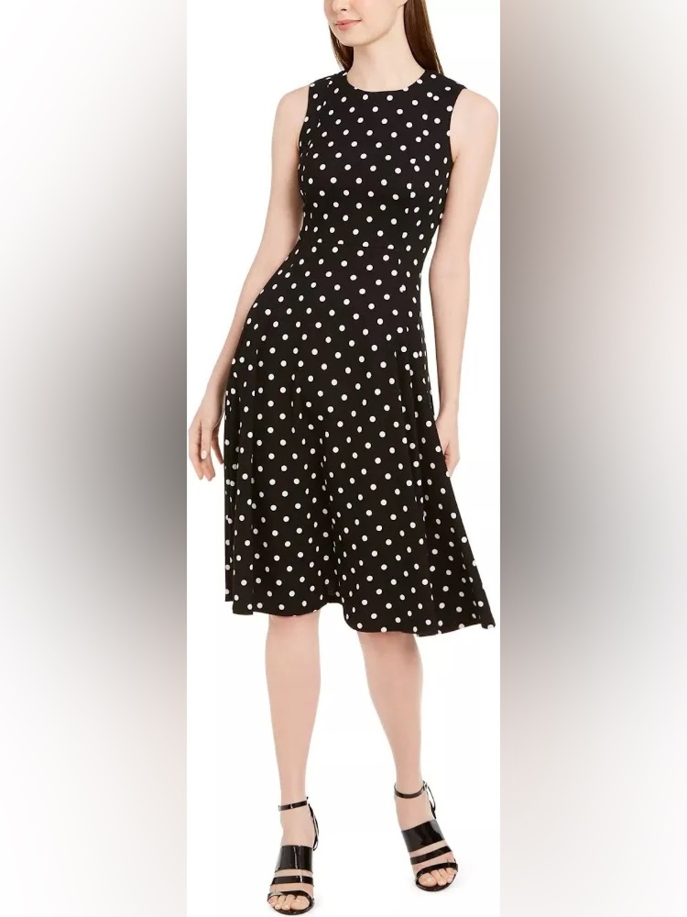 Calvin Klein fit-and-flare midi dress.